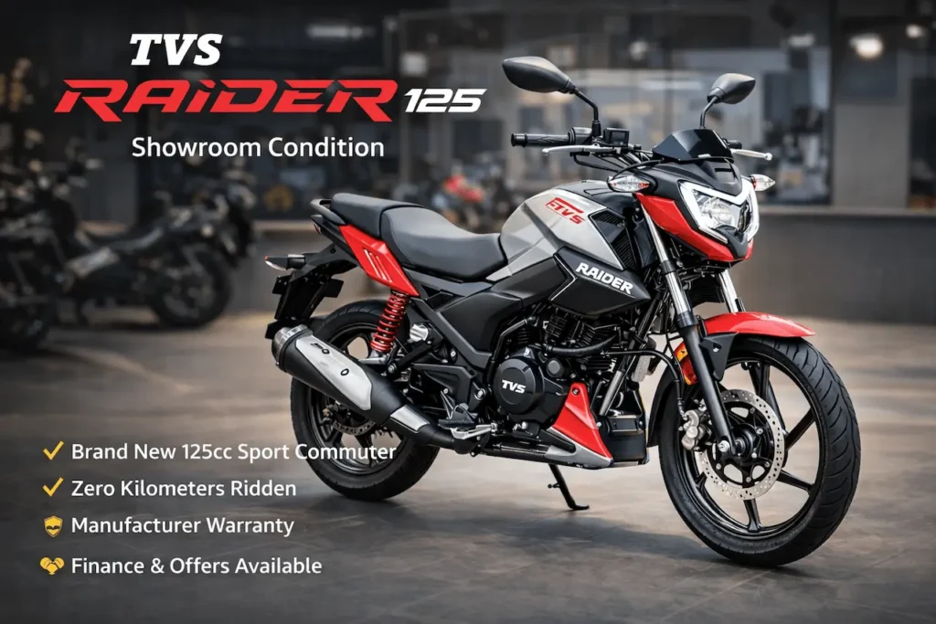TVS Raider 125: Stylish 125cc Bike in New Showroom Condition 2 TVS Raider 125 new bike, TVS Raider showroom condition, Raider 125 price, TVS Raider mileage, 125cc bike TVS