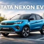 Tata Nexon EV charging in the city