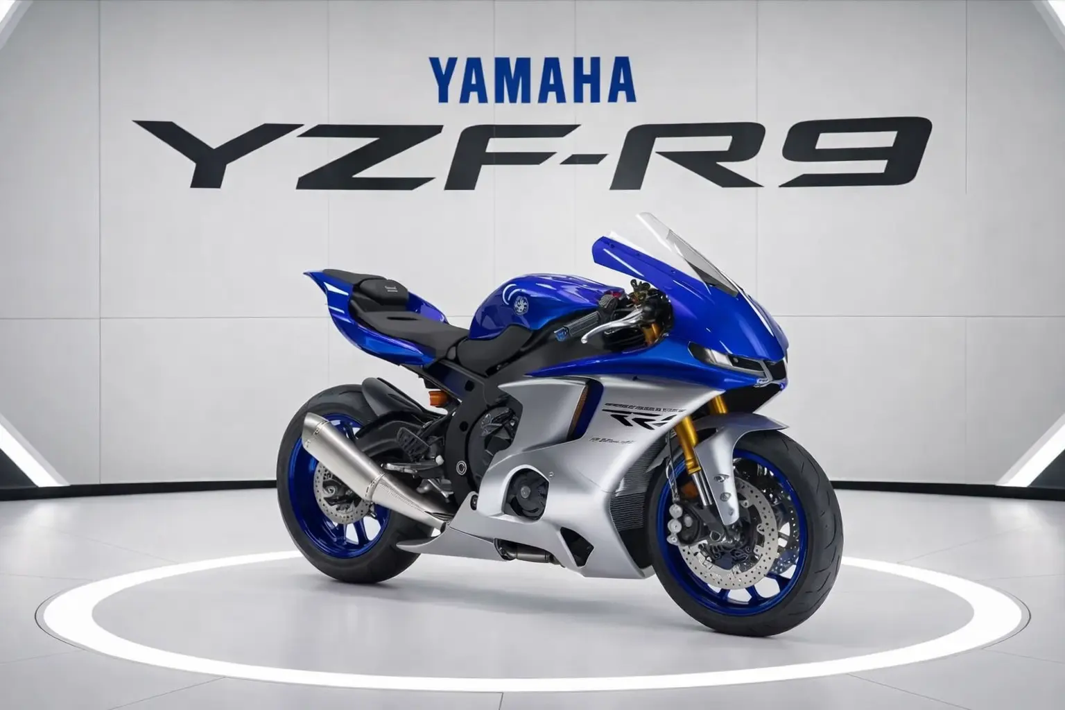 Yamaha YZF R9 in modern showroom