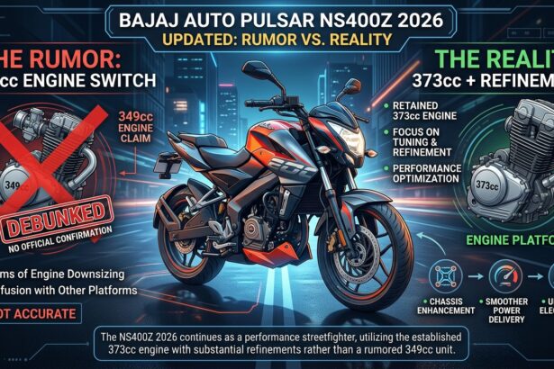Bajaj Auto Pulsar NS400Z 2026 Updated With 349cc Engine